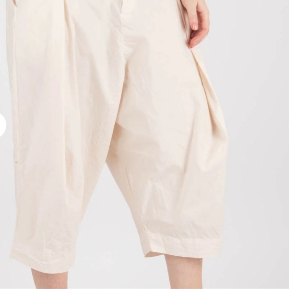 La Vaca Loca Cream Dropped Crotch Cropped Pants S/M